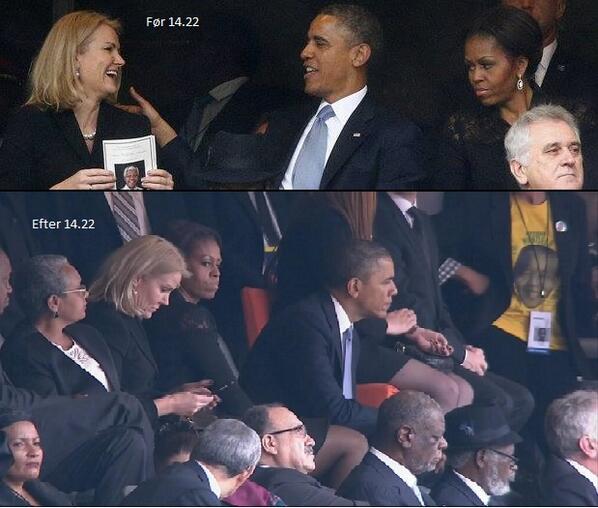 米歇尔吃醋换座位将奥巴马与丹麦女首相隔离